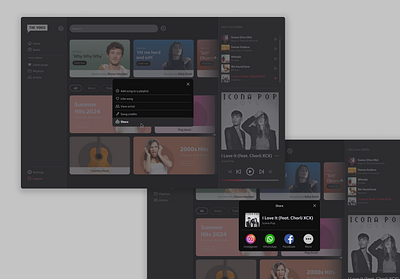 Daily UI Challenge #010 app dailyui dailyui10 day10 design musicplayer share socialshare sodialmedia ui uiux ux webdesign