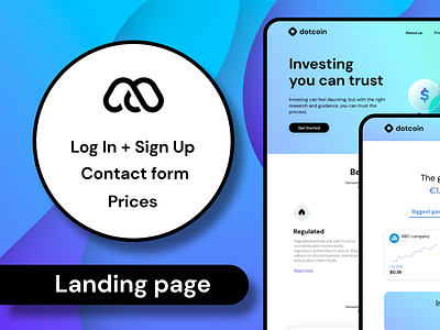 Dot coin - Cryptocurrency Landing Page -No code Web Template bubble bubble io bubble.io crypto cryptocurrency design landing landing page mindforapps no code template themes ui ux website