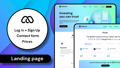 Dot coin - Cryptocurrency Landing Page -No code Web Template bubble bubble io bubble.io crypto cryptocurrency design landing landing page mindforapps no code ui ux website