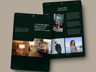 Emerald - Real Estate Agency agency design framer template landing page minimal real estate ui uiux ux web design website