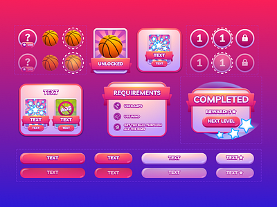 Game UI | UI elements 2d button game graphic design gui mobile pop up ui