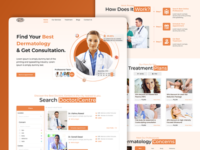 Dermatology Clinic Website Landing Page clinic dermatology doctor doctor landing page landing page