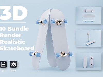 10 Bundle 3D Render Skateboard Case