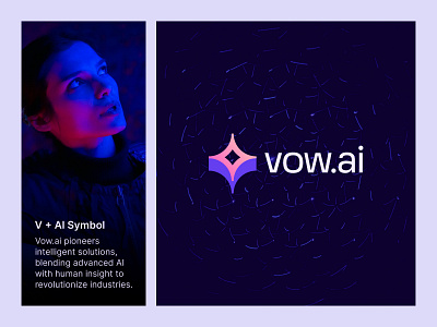 Vow.ai - V Lettermark AI Company Logo brand design branding