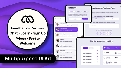 Multipurpose Forms - No code Web Template bubble bubble io bubble.io cookies design forms mindforapps no code sign up template themes ui ui kit