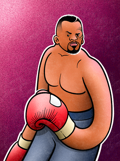 Illustration of Mike Tyson artwork boxing character characterdesign dribbble illustration inspiration ironmike miketyson procreate sports