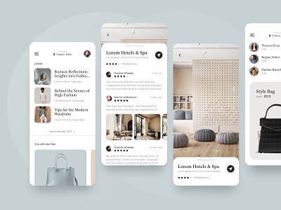 Fashion Media Mobile App Design design digital f fashion mobile mobile app mobile app design mobile design mobile ui reviews ui ux