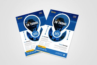 Travel Flyer Design | Free Flyer Mockup Download. adobe illustrator adobe photoshop advertising agency flyer brand flyer branding company flyer design event flyer flyer design flyer set flyer template flyers graphic design illustration poster design time to travel travel flyer travel poster travel template