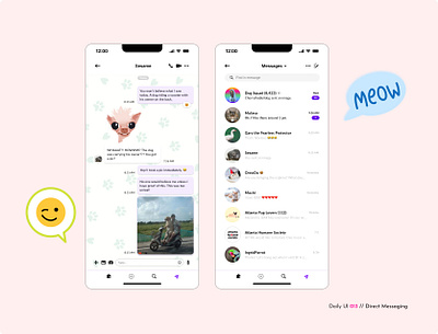 Daily UI Challenge #013 - Direct Messaging challenge chat interface daily ui daily ui 13 direct messaging messaging messaging app messanger mobile mobile app social media