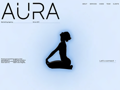 Marketing agency Landing page aura design landingpage light marketing marketingagency ui uiux ux webdesign