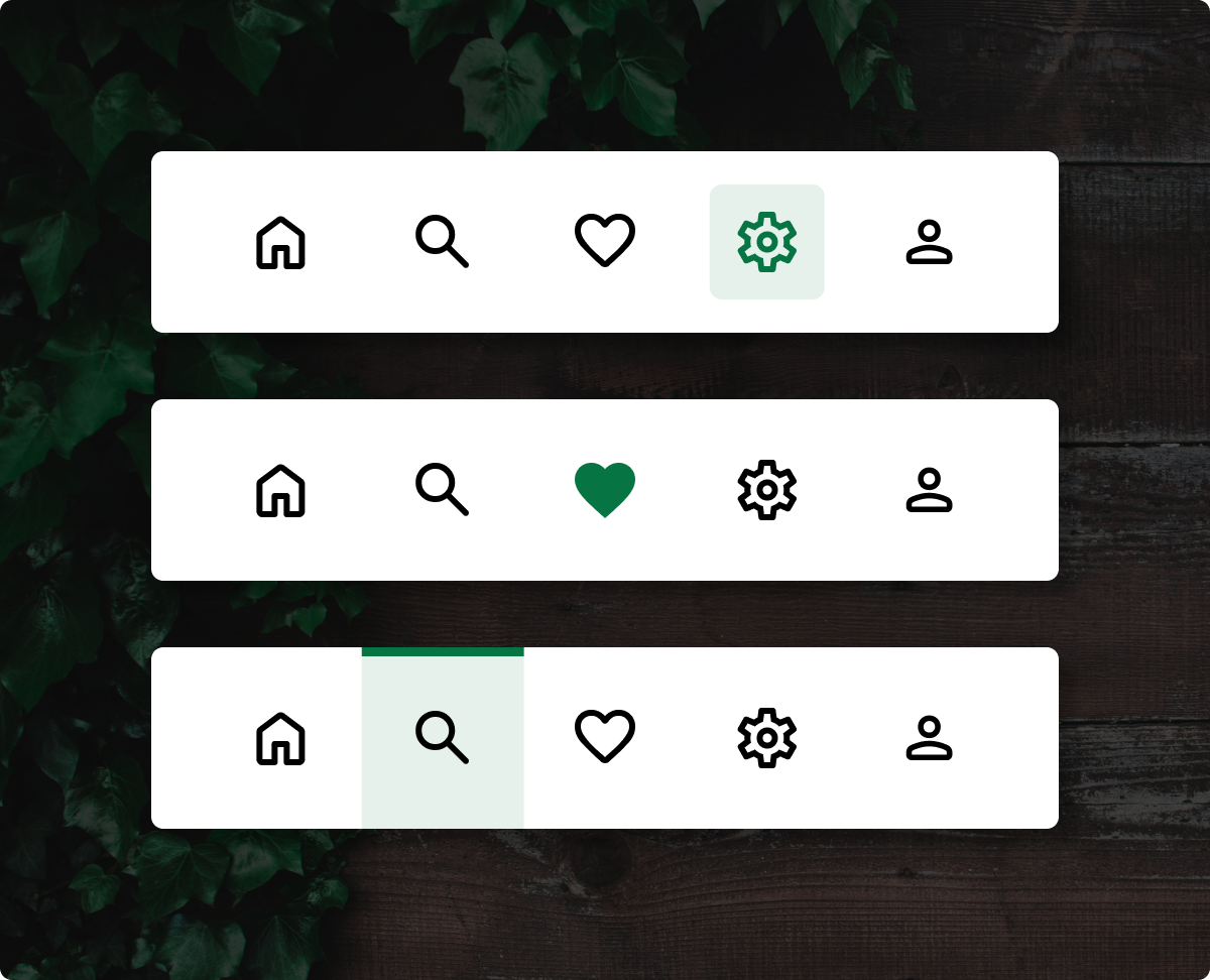 Menu Selected States design figma graphic design icon design menu mobile mobile app selected state ui web design