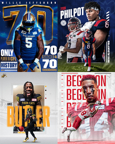 CFL Player Graphics art canadian cfl design football sports