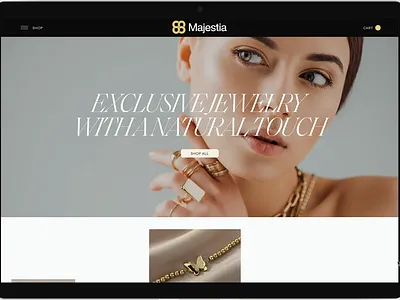 Majestia homepage video design ecommerce fashion graphic design jewellery jewelry style web web design woman