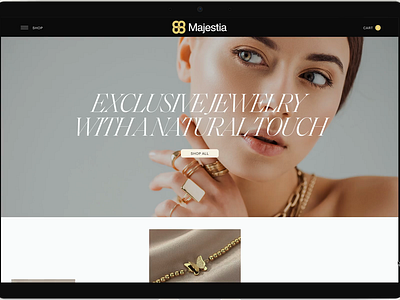 Majestia homepage video design ecommerce fashion graphic design jewellery jewelry style web web design woman