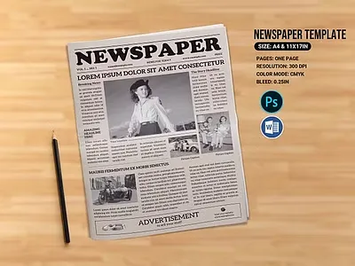 Newspaper Template business business newspaper clean corporate newspaper corporate template editable elegant magazine modern modern newspaper ms word multipurpose news news paper newsletter newsletter design newspaper template photoshop template printable report