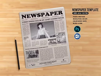 Newspaper Template business business newspaper clean corporate newspaper corporate template editable elegant magazine modern modern newspaper ms word multipurpose news news paper newsletter newsletter design newspaper template photoshop template printable report