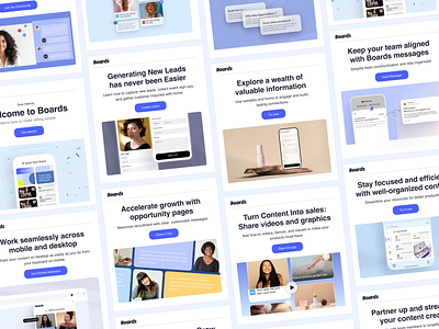 Email flow for Boards app branding design email flow graphic design template ui