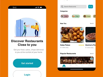 Mobile Food App Design 3d animation branding graphic design logo motion graphics ui