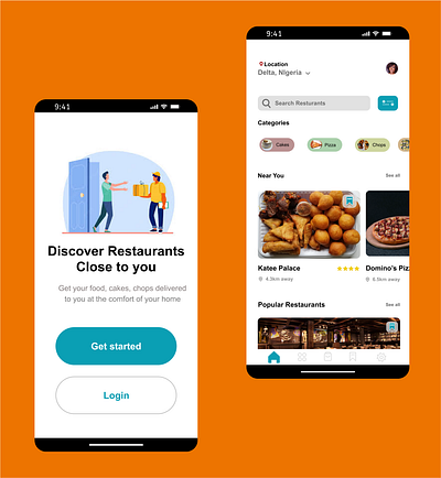 Mobile Food App Design 3d animation branding graphic design logo motion graphics ui
