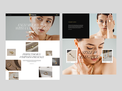 Majestia homepage design fashion homepage style trendy ui web design