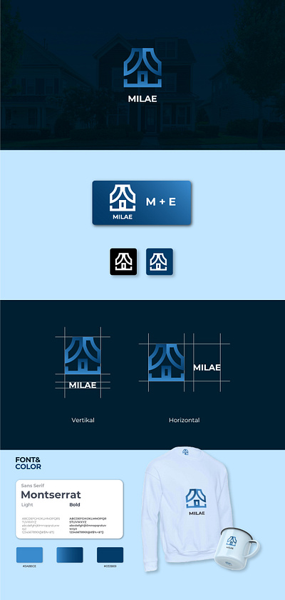 real estate logo design professional business logo design -MILAE brand branding design graphic design identity logo vector