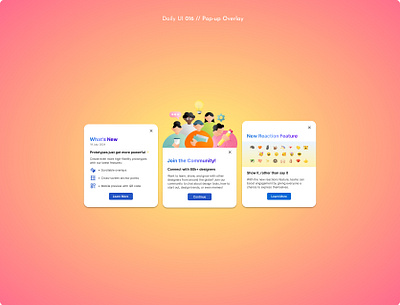Daily UI Challenge #016 - Pop-up Overlay challenge daily ui daily ui 16 new product feature overlay pop up update