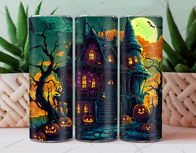 Cute Halloween Tumbler Wrap, Spooky autumn classroome color image custom design art custom tumbler design halloween tumbler helmet tumbler illustration indoor art photography skinny tumbler sublimation tumbler sublimation tumbler warp vector art waterslide tumbler