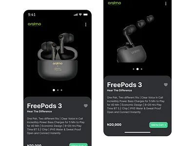 E-commerce App for Airpods 3d animation branding graphic design logo motion graphics ui