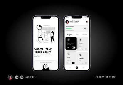 Task Tracker app fig figma graphic design kaniz111 kanizui ui uiux
