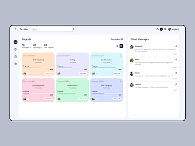 Projects Dashboard dashboard design landing page design minimal ui ux web design