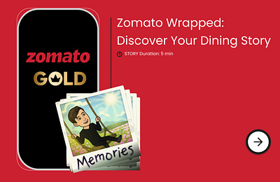 Zomato Wrapped Part:1 animation branding gold graphic design logo ui zomato