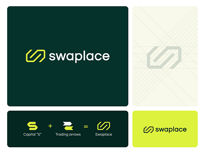 Swaplace → Logo Design bloc blockhain branding design exchange graphic design logo offer platform trade ui web3