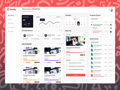 Sortify - Task Management dashboard ui webdesign