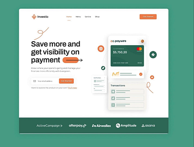 Fintech Saas Landing Page UI/UX Design design figma freebie landing page design logo saas saas landing page ui agency ui design landing page ui ux ui ux agency uiux web design