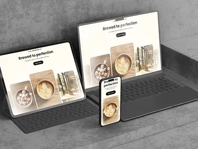 Coffee Cafe app appdesign design figmadesign interactive ios ipad landing page mac mockup ui web web app web design website