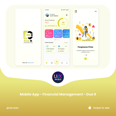 Mobile App - Financial Management - Due It dueit financial management mobileapp ui