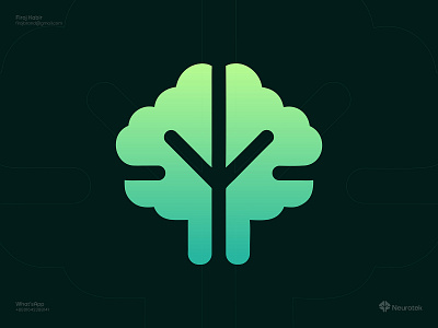 Neurotech, brain, AI technology, creative thinking logo ai technology artificial intelligence brain logo brand identity branding branding and identity colorful creative thinking firoj kabir futuristic logo logo and branding logo design mind modern logo monogram logo neural network neurotech visual brandig