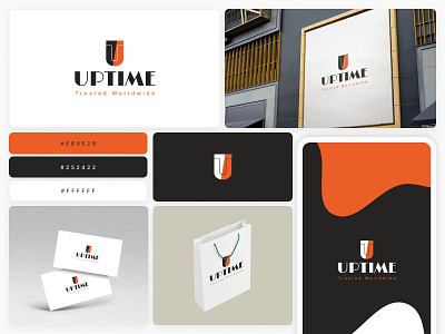 Uptime Logo Design brand identity branding design graphic design logo logo design logos