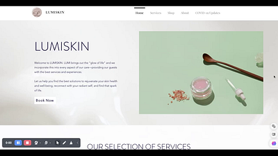 Skincare Website Design-Home Page branding e commerce facial homepage landingpage mobile design skincare website website design