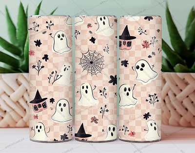 Retro Halloween Tumbler Wrap PNG bat tumbler color image custom design custom tumbler design gnome halloween halloween cap hat tumbler illustration moon photography pumpkin art pumpkin vector skinny tumbler sublimation tumbler sublimation tumbler warp vector art