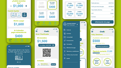 Finance App - Credit Mobile App app app design blue finance app finance management finances financial fintech green mobile design payment ui ux wallet