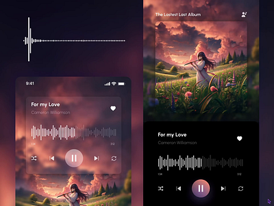 Mobile Music Player design interface mobile ui ux