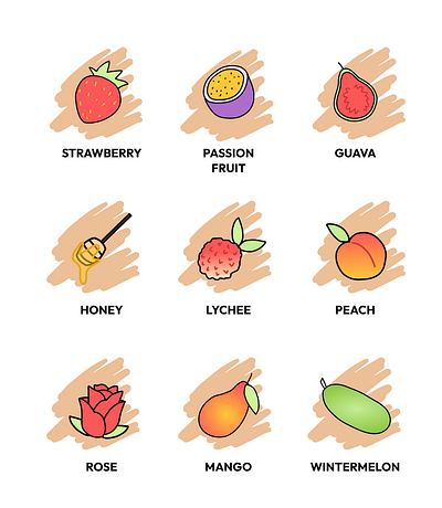 Flavor Profile Icons branding icon ui vector