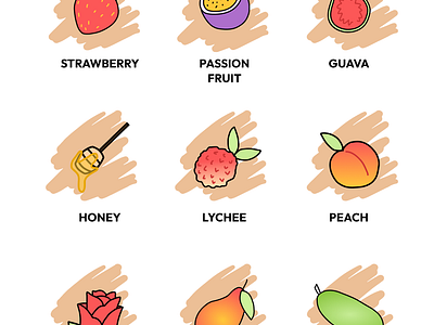 Flavor Profile Icons branding icon ui vector