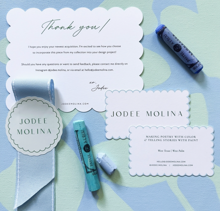 Jodee Molina Fine Art - Brand Collateral branding graphic design logo marketing print stationery