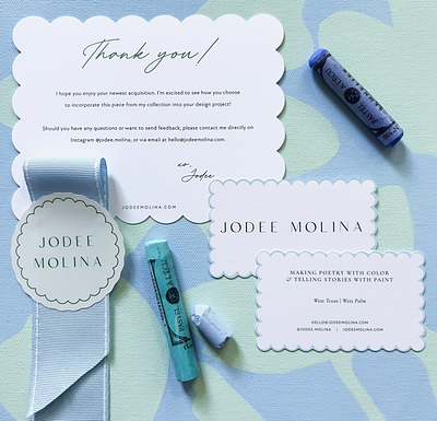 Jodee Molina Fine Art - Brand Collateral branding graphic design logo marketing print stationery