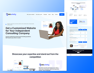 Website Design for GigWisely graphic design logo