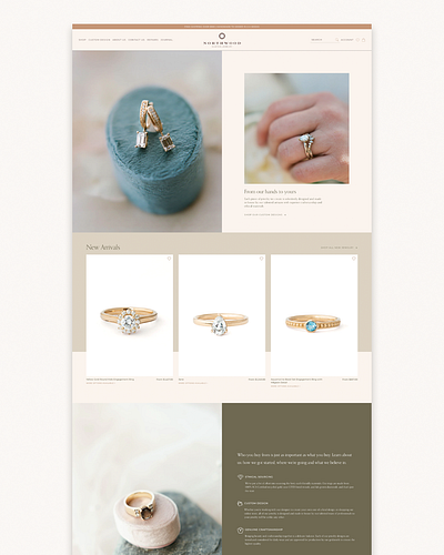 Northwood Jewelry - Custom Shopify Web Design & Development custom shopify custom website ecommerce female web developer jewelry brand website jewelry website shopify shopify website web developer websites