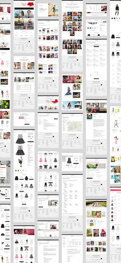 Inner pages for Deux par Deux website / eCommerce. Shopify baby clothes branding category page children store dresses ecommerce business ecommerce design ecommerce shop fashion fashion brand kids minimal minimal shop responsive design shop shopify store ui web webdesign