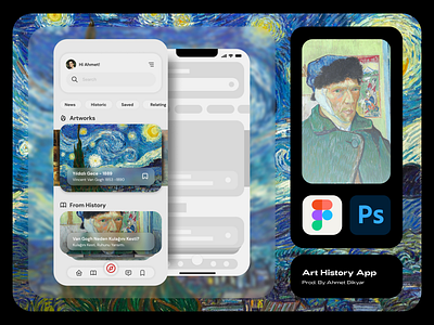 Art History App Landing Page art figma graphic design landing page landing page design mobile app mobile app design mobile design painting ui uiux